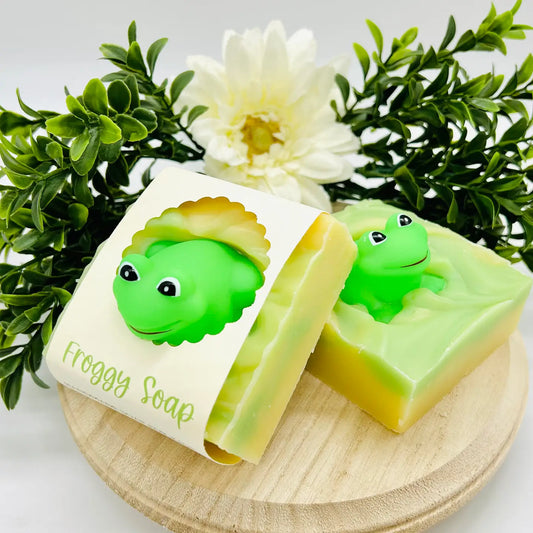 Froggy Handmade Soap Bar For Kids Natural Vegan Cold Process