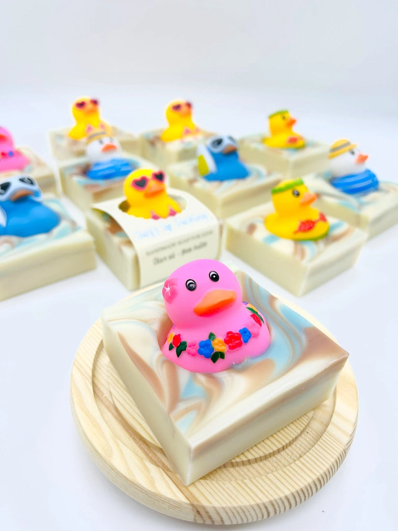 Summer Surf's Up Duckling Handmade Soap Bar For Kids Vegan